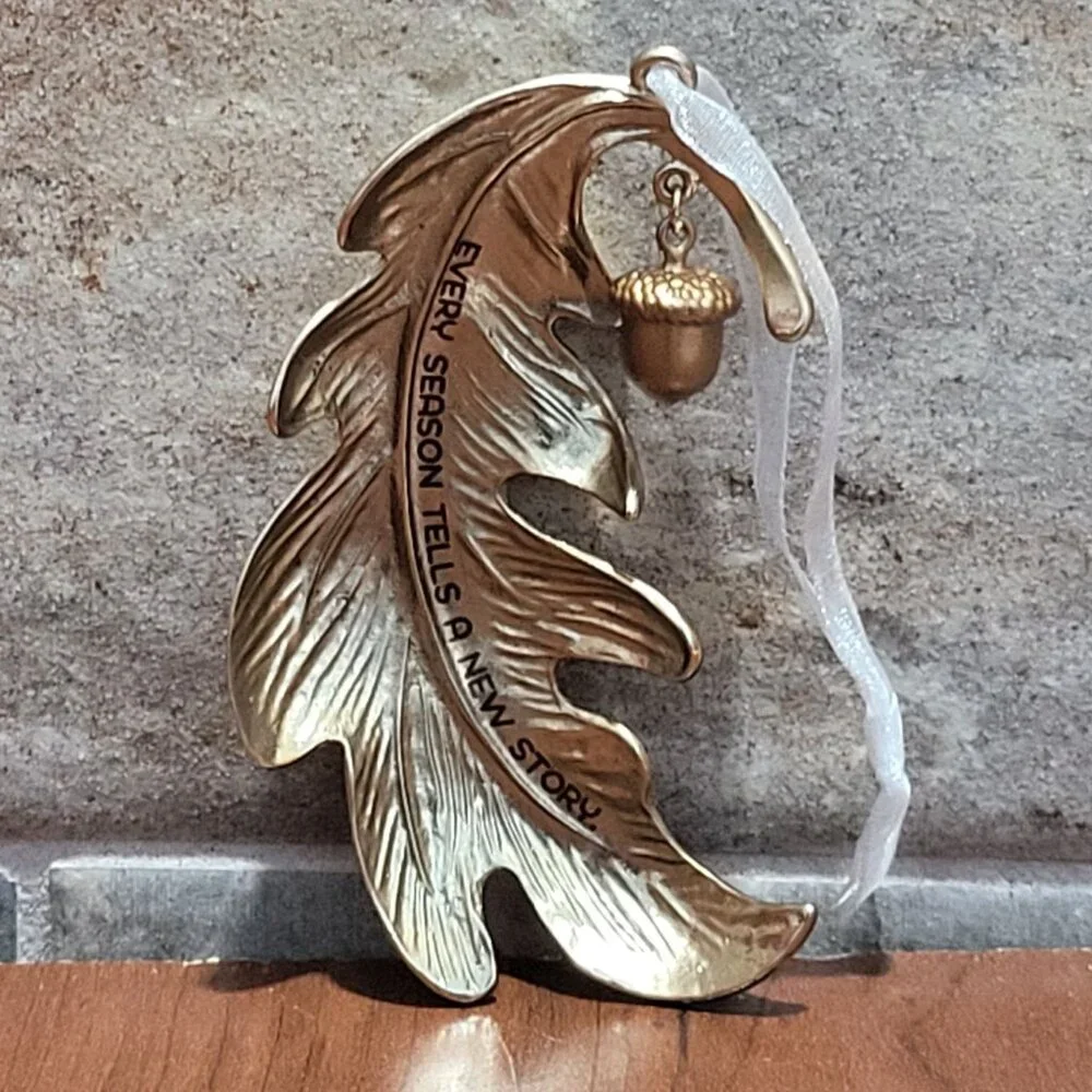 Hallmark Christmas Ornament A New Season Metal Leaf 2022